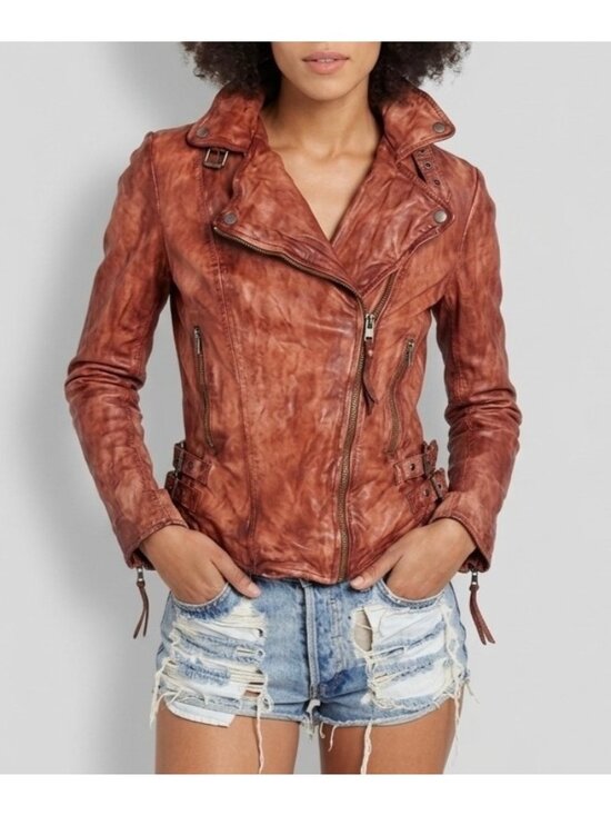Free People Jackets & Blazers - Free People Muubaa Distressed Leather Moto Biker Jacket 4| Indie Coastal Cowgirl